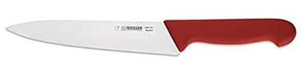 Giesser seit 1776 - Made in Germany - Tranchiermesser rot, Basic Red, Klinge 18 cm, rutschfest, schmales Kochmesser spülmaschinenfest, rostfrei