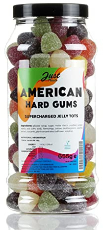 Old Fashioned American Hard Gums Gift Jar from the A-Z Retro Sweet Shop Collection…