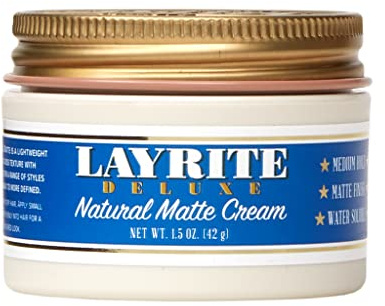 Layrite Natürliche Mattcreme 42g | Mittlerer Halt | Wasserlöslich | Mattes Finish
