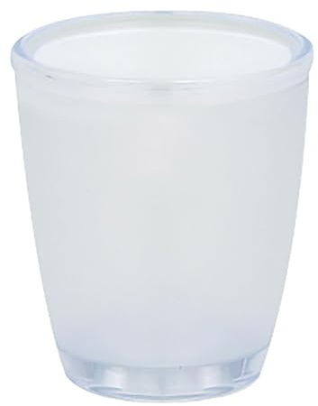 Spirella Zahnputzbecher Zahnbürstenhalter Toronto 8,5x9,5 cm - Transparent Weiß