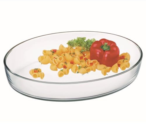 Plat à Four Ovale en Verre, Contenance 2,2L, Dimension 30 x 21 x 6,2 cm - Verre Borosilicate très haute résistance - 7127 SIMAX