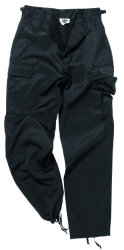 Mil-Tec US Ranger Hose Typ BDU • Herren Cargohose mit 6 geräumigen Taschen • Taktische Hose mit verstellbarem Kordelzug & Gürtelschlaufen • Feldhose für Outdoor, Arbeit & Freizeit • Schwarz, XL