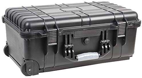 DURATOOL D03137 Black Water Resistant Case with Wheels and Foam Insert - 355mm x 560mm x 230mm