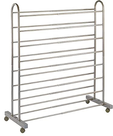 WENKO Schuhregal Giant ausziehbar mit 4 Rollen Braun