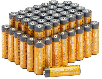 Amazon Basics 48-Pack AA Alkaline High-Performance Batteries, 1.5 Volt, 10-Year Shelf Life