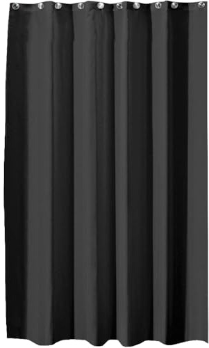 iDesign Duschdraperi, 180 cm x 200 cm, Svart