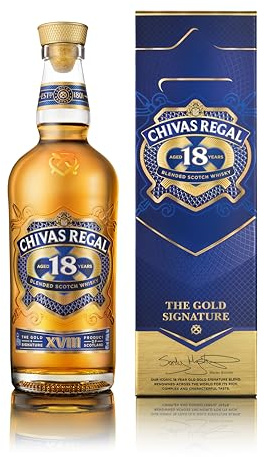 Chivas Regal 18 Years Old - Blended Scotch Whisky - Gold Signature - 0,7l | 700ml (1er Pack)