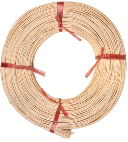 Rayher Hobby 6503200 Peddigrohr, 1A Rotbandqualität, 2,2 mm ø, Nr.4, Rolle 500 g (ca. 280 m), Flechtrohr, Flechtmaterial, natur, Rot