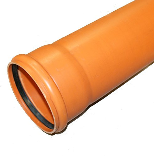 Ostendorf PVC Rohr, Orange, 16 cm Innendurchmesser, 160 mm Außendurchmesser, 500 mm Länge, 1 Stück