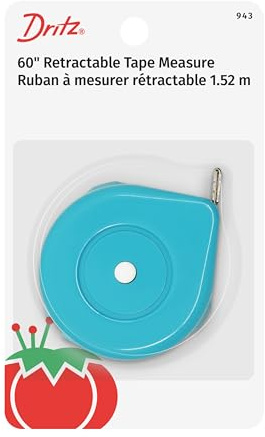 Dritz Retractable Tape Measure-60-inch, Pink, Purple, Fuchsia, Turquoise, 60-Inch