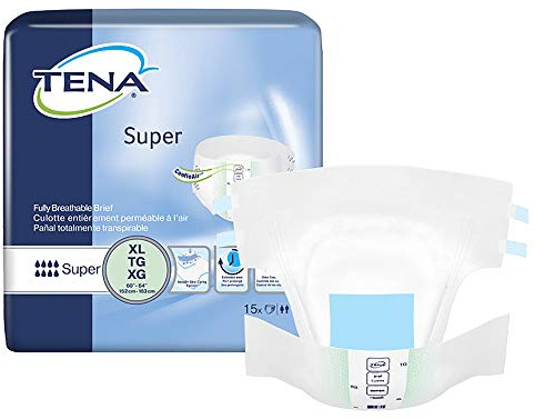 Tena ProSkin Super Adult Incontinence Brief XL Heavy Absorbency Overnight, 68011, 60 Ct