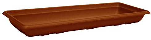Poétic SPRI60TC Prisca 60 Soucoupe Jardinière Plastique Terre Cuite 53 x 16 x 4,2 cm