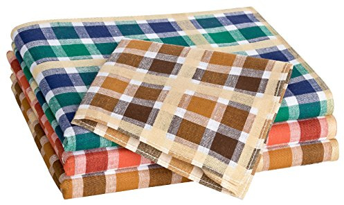 Tobeni 12 Damentaschentücher Stofftaschentücher 100% Baumwolle | Größe 30x30 cm, 12er-Pack, gekämmte reine Baumwolle, bunte Designs, nachhaltig, hygienisch waschbar, kochfest bis 95°C