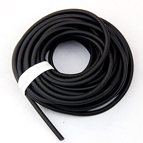Bande de latex de caoutchouc naturel pour lance-pierre et catapulte - 3/6 mm de diamètre - 10 mètres, noir