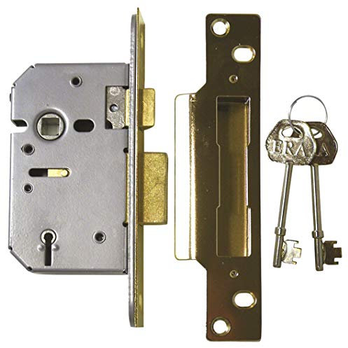ERA 202-31 Viscount 2.5-inch/ 64mm 5 Lever High Security Mortice Sashlock - Brass Effect, Gold