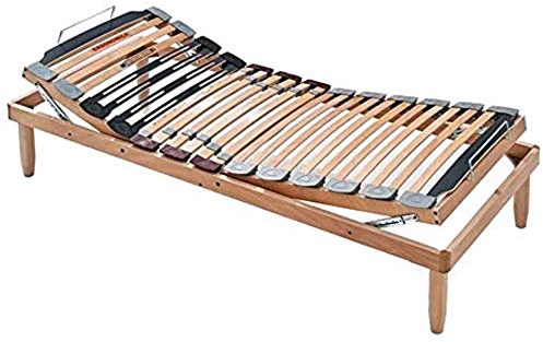 EVERGREENWEB Verstellbarer Lattenrost 80x190 cm, Unabhängige KOPFTEIL und FÜßENDE. Orthopädischer Bettgestell mit Abnehmbare Beine INKLUSIVE. Verstärkter Struktur | Lemon