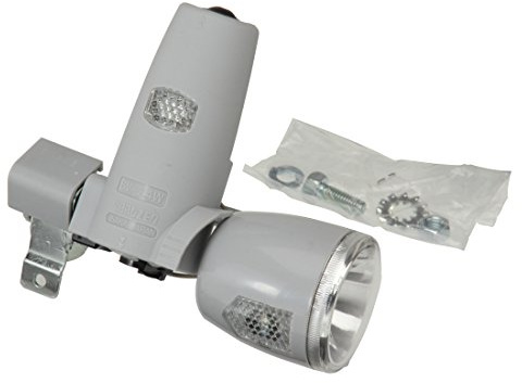 丸善 (Maruzen) Bicycle Light LED Dynamo magubo-i MKS – 2 Gray