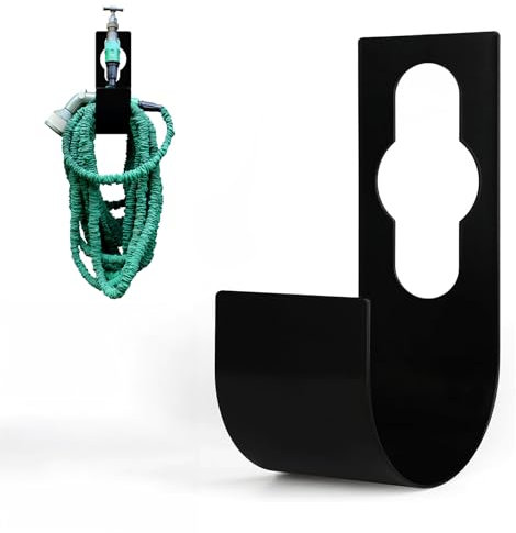 REGEL Metal Garden Hose Holder - Over Tap Hose Pipe Holder - Metal Garden Hose Hanger, and Garden Hooks for Hose Tidy and Hose Storage - Water Hose Accessory