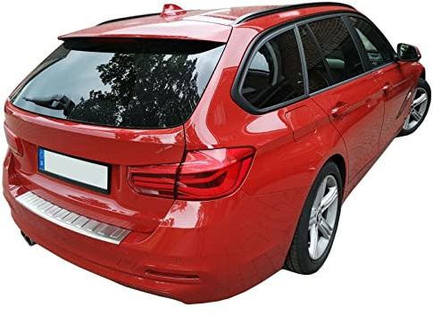 Recambo Protection de seuil de Chargement en Acier Inoxydable Mat Compatible avec BMW Série 3 F31 Touring, année de Construction 2012-2019, avec Rebord