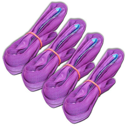 Profi Rundschlingen 1t 1m Umfang Hebebänder Hebeschlingen ENorm1492-2 Lila (4er-Set)