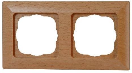 Kopp Milano Marco para interruptor doble, color: haya, 306615067