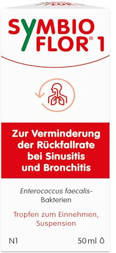 Symbioflor 1, Probiotisches Arzneimittel 1 x 50 ml | bei wiederkehrenden Infektionen der Bronchien und Nasennebenhöhlen, ohne Konservierungsstoffe, alkoholfrei