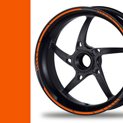 NEW! Felgenrandaufkleber GP Style Auto Motorrad Felgenaufkleber (orange)