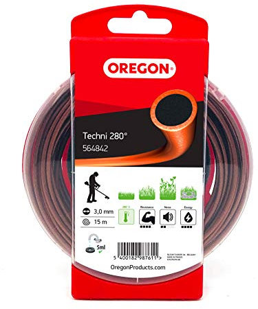 Oregon 564842 Fil de coupe rond Techni 280°, 3,0 mm, 15 m