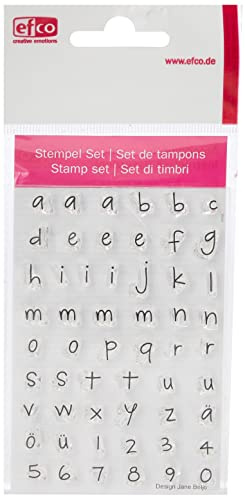 EFCO Stempel Clear Alphabet Kleinbuchstaben A7 / 74x105mm 55 Teile transparent 11x8x2cm