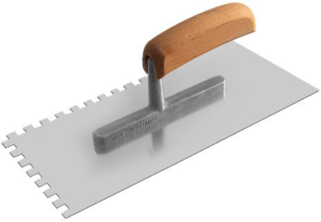 Tectool TT 18144 Platoir denté Inox avec poignée ergonomique en Bois