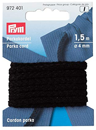 Prym 972401 Anorak- und Parkakordel 4 mm schwarz