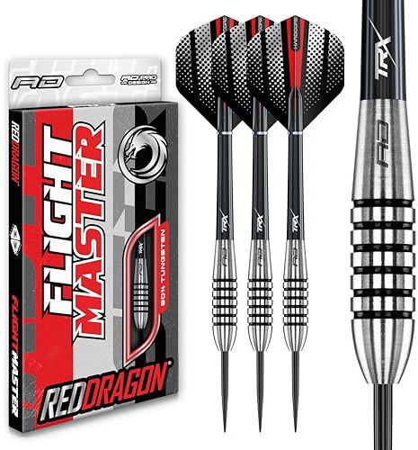 RED DRAGON Swingfire 2: 23g Flightmaster Tungsten Darts mit Flights und Schäfte