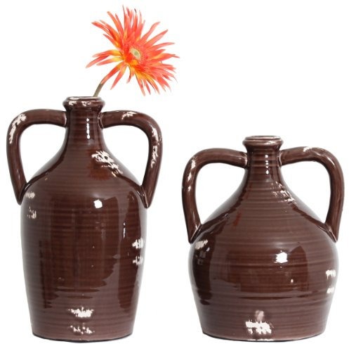 Brubaker - Ánfora de cerámica (27 x 61,5 x 20 cm)