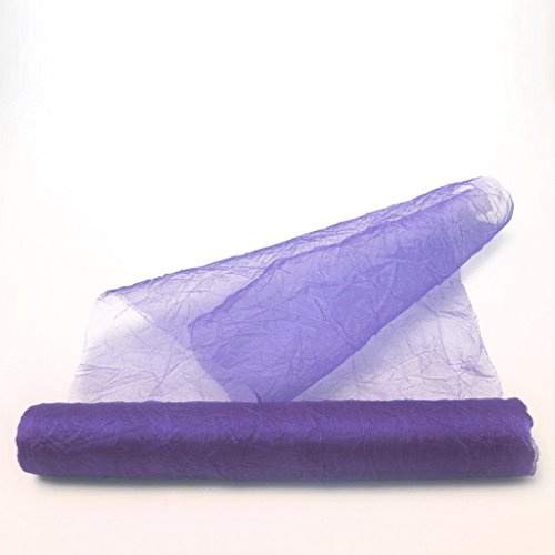Organza Tischläufer Lavendel - mit edlem Crasheffekt - 28 cm breit - Rolle 5 Meter - 68280 78-R 280