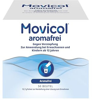Movicol® Dosierbeutel, aromafrei, 50 Beutel, gegen Verstopfung bei Erwachsenen & Kindern ab 12 Jahren, Abführmittel, hydratisiert, weicht den Stuhl auf & regt so die natürliche Darmbewegung wieder an
