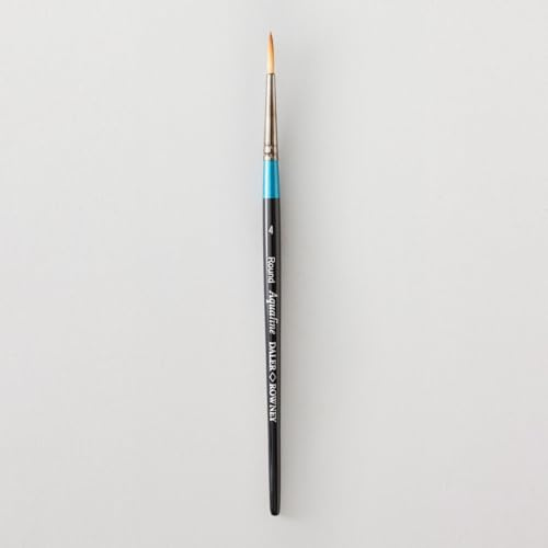 Daler-Rowney Aquafine Watercolour Brush, Soft Synthetic Hair, Short Handle, Round, 4