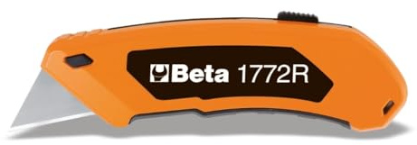 Beta 1772R - Cutter a lama trapezoidale retrattile, fornito con 5 lame