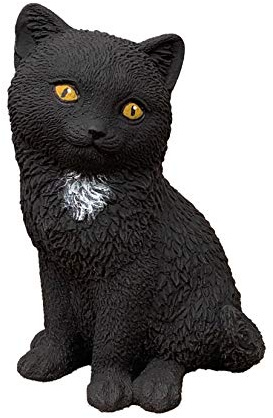 stoneandstyle Steinfigur Schwarze Katze Morle frostfest wetterfest Steinguss