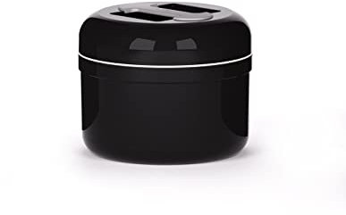 Valira 6212/114 Eiswürfelbehälter, isoliert, Metall, 2,5 l, Schwarz/Grau