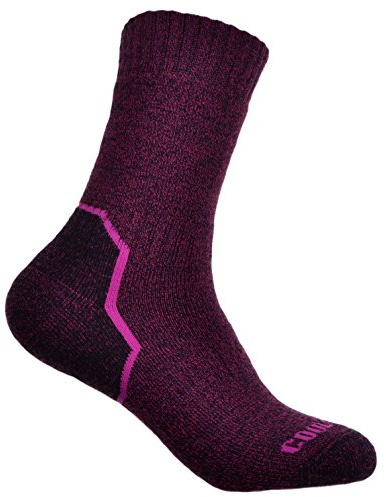 WB SOCKS Ladies Wool Coolmax Walking Socks 2 Pairs per pack