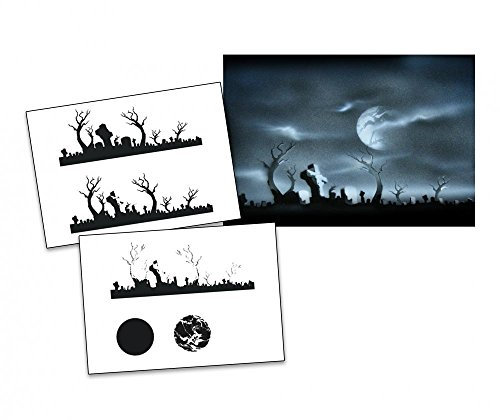UMR-DESiGN AS-009 Friedhof Step by Step Schablone für Acryl, Airbrush, Spray, Lacke und Wandfarbe