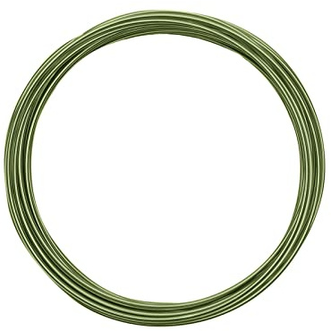 Vaessen Creative 24241-008 Aludraht Schmuck, Biegsam, Aluminium, apfelgrün, 1,5 mm x 5 m