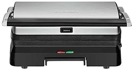 Cuisinart Griddler® Indoor Grill & Panini Press, Dishwasher-Safe Nonstick Cooking Plates, Stainless Steel, GR-11P1