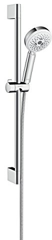 hansgrohe Crometta 100 Duschset 0,65m, 3 Strahlarten, Weiß/Chrom