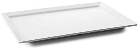LACOR 63535 - Bandeja Rectangular De Melamina Classic 50x32x3cm- Blanco | En melamina resistente, para hornear, servir y presentar; ideal para cocina profesional y uso diario en casa, muy práctico