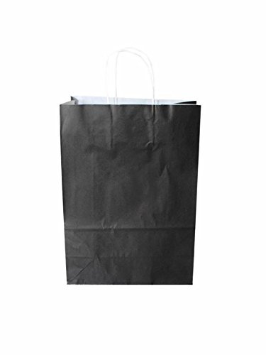 Papiertragetaschen mit weißer Kordel Farbe: SCHWARZ 26 + 12 x 35 cm (350 Stück)