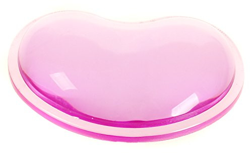 HIMRY weiche Handballenauflage Crystals Gel, Herz Form Gel Handgelenkauflage, Rutschfeste Fleckenresistente Silikon Flex Auflage, Lila, KXC5112 purple