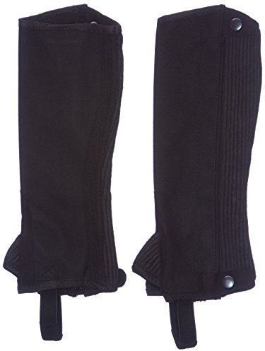 PFIFF Kunstleder-Minichaps mit Elastikeinsatz Chaps, Schwarz, Damen S-XL, Kinder 6-14 Jahre