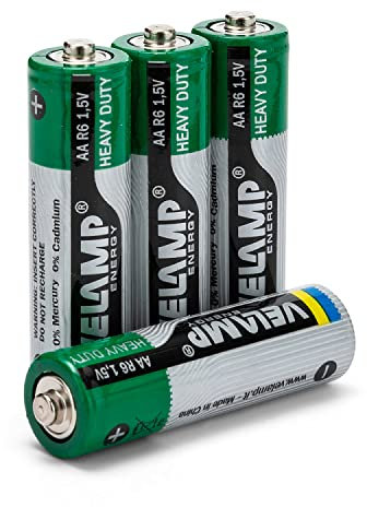 Velamp R6/4BP Pila Zinco Carbone Stilo R6 AA, 1.5V, Verde