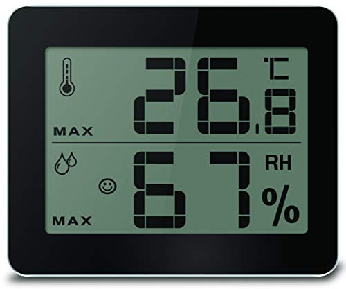 Technoline Technoine WS9450 Bürothermometer, Temperaturstation mit Wohlfühlindikator, Temperaturanzeige und Luftfeuchteanzeige, Überwachung der Temperatur und Luftfeuchte am Arbeitsplatz